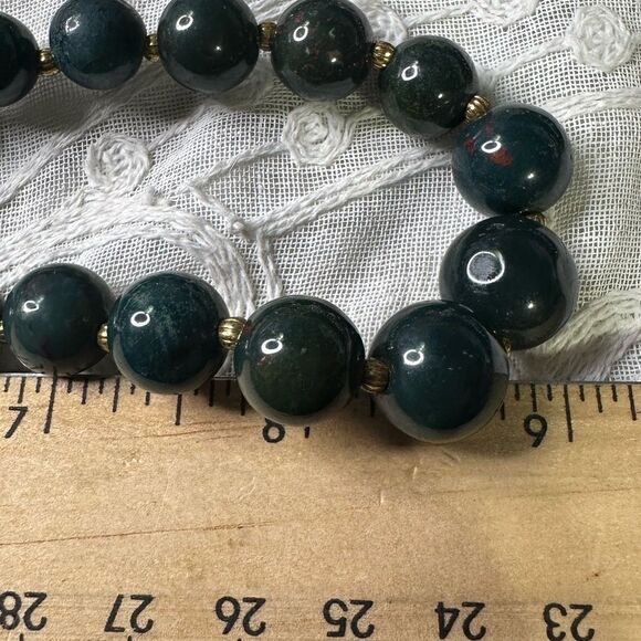 Vintage Strand Handmade Ocean Jasper Gemstone Beaded Necklace 18” Beautiful - Picture 3 of 10